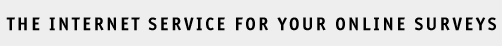 The Internet Service for your online surveys